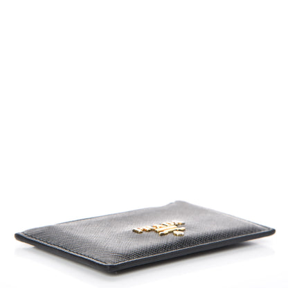 Prada Saffiano Metal Card Case Black 4 of 7