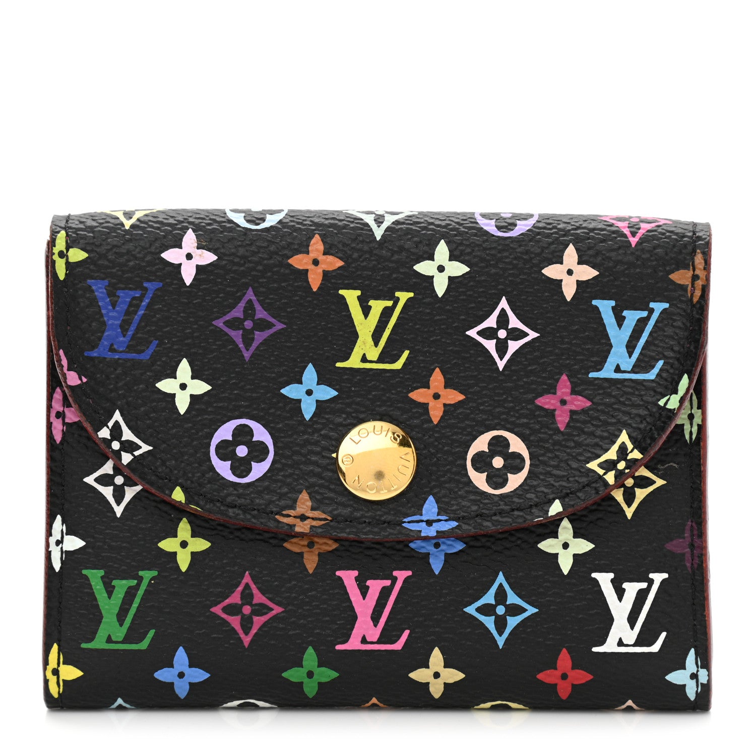 Louis Vuitton Monogram Multicolor Business Card Holder Black Grenade 1 of 10