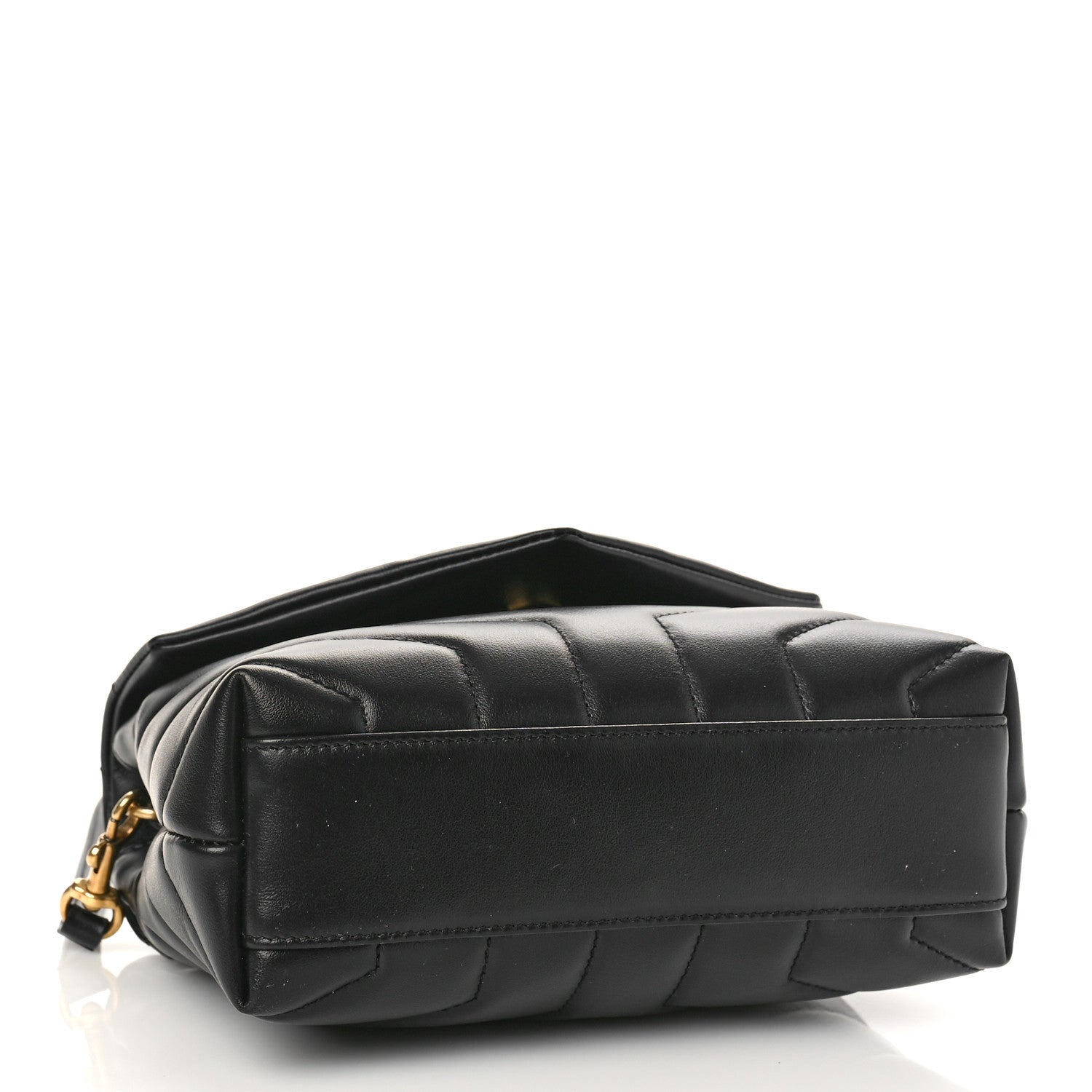 Saint Laurent Calfskin Y Quilted Monogram Toy Loulou Crossbody Bag Black 4 of 8