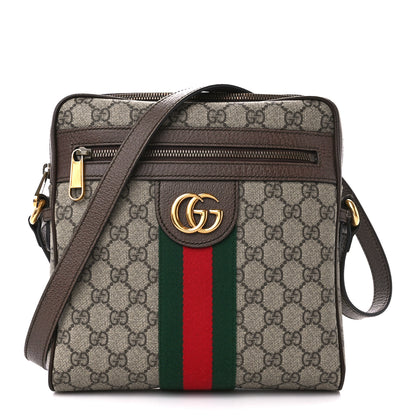 Gucci GG Supreme Monogram Web Small Ophidia Messenger Bag Brown 1 of 12