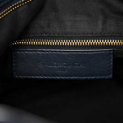 Balenciaga Chevre Gold Metallic Edge Hardware Town Bleu Nuit Dark Sea 7 of 14
