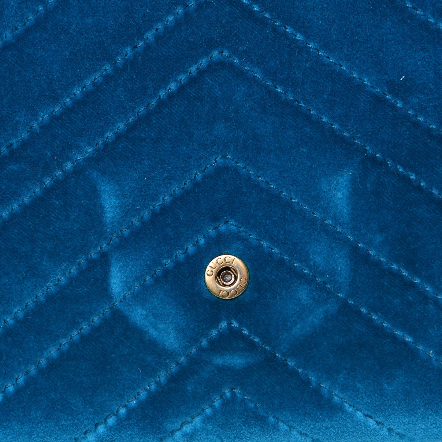 Velvet Matelasse GG Marmont Chain Wallet Pavone Cyan
