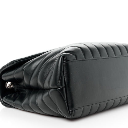 Saint Laurent Calfskin Y Quilted Monogram Medium Loulou Chain Satchel Black 10 of 13