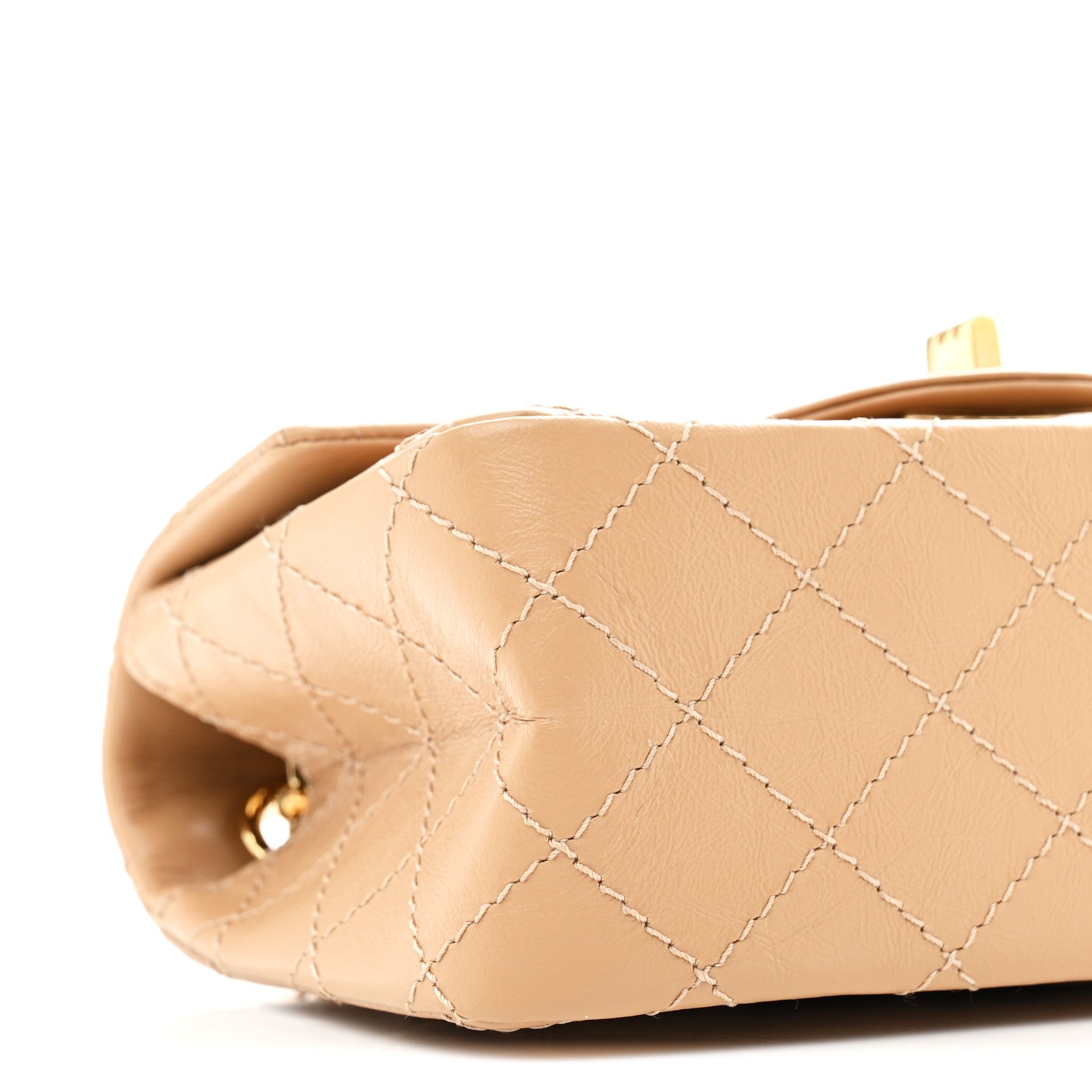 Chanel Aged Calfskin Quilted 2.55 Reissue Mini Flap Beige 9 of 10
