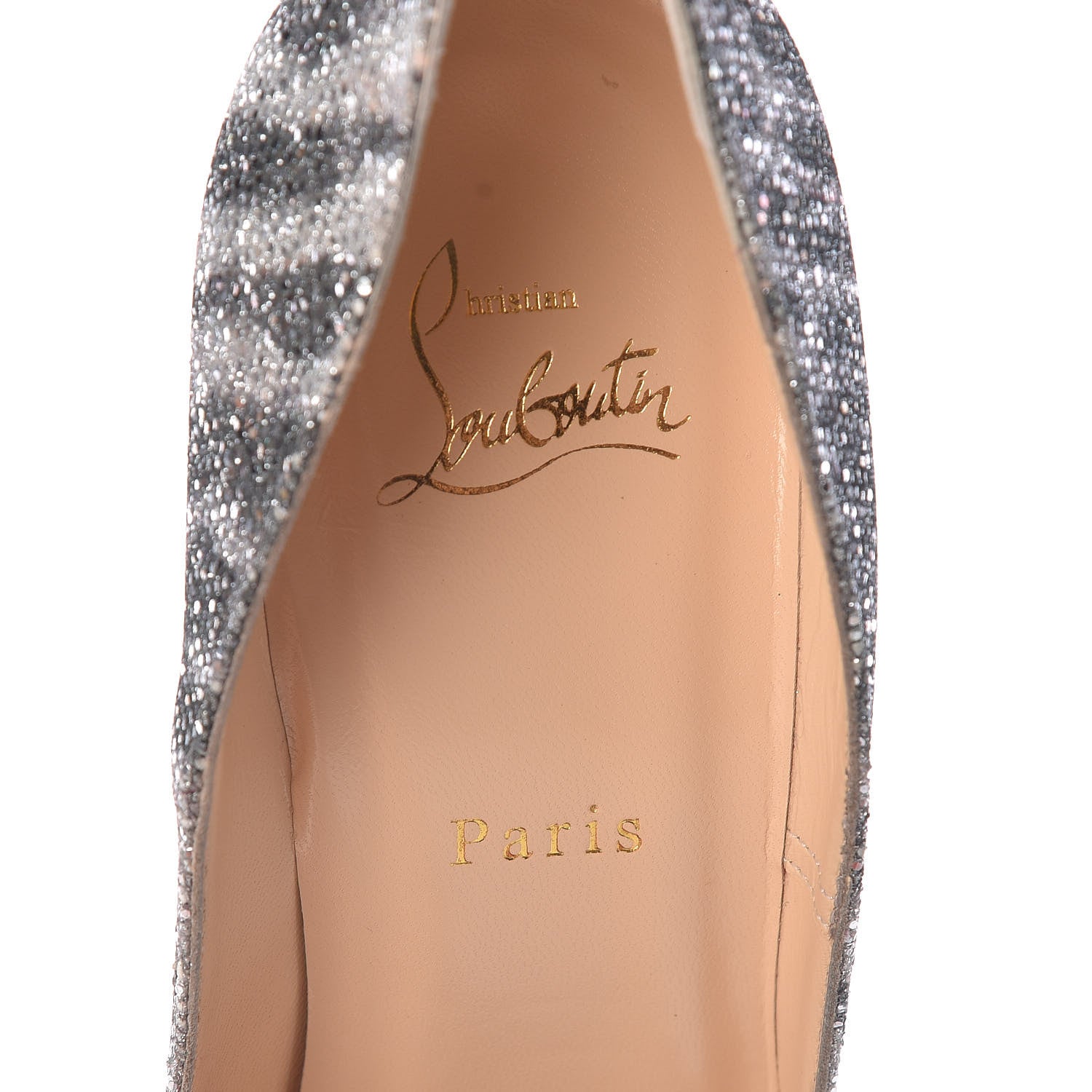 Christian Louboutin Glitter Sirene So Kate 120 Pumps 40.5 Silver 6 of 9