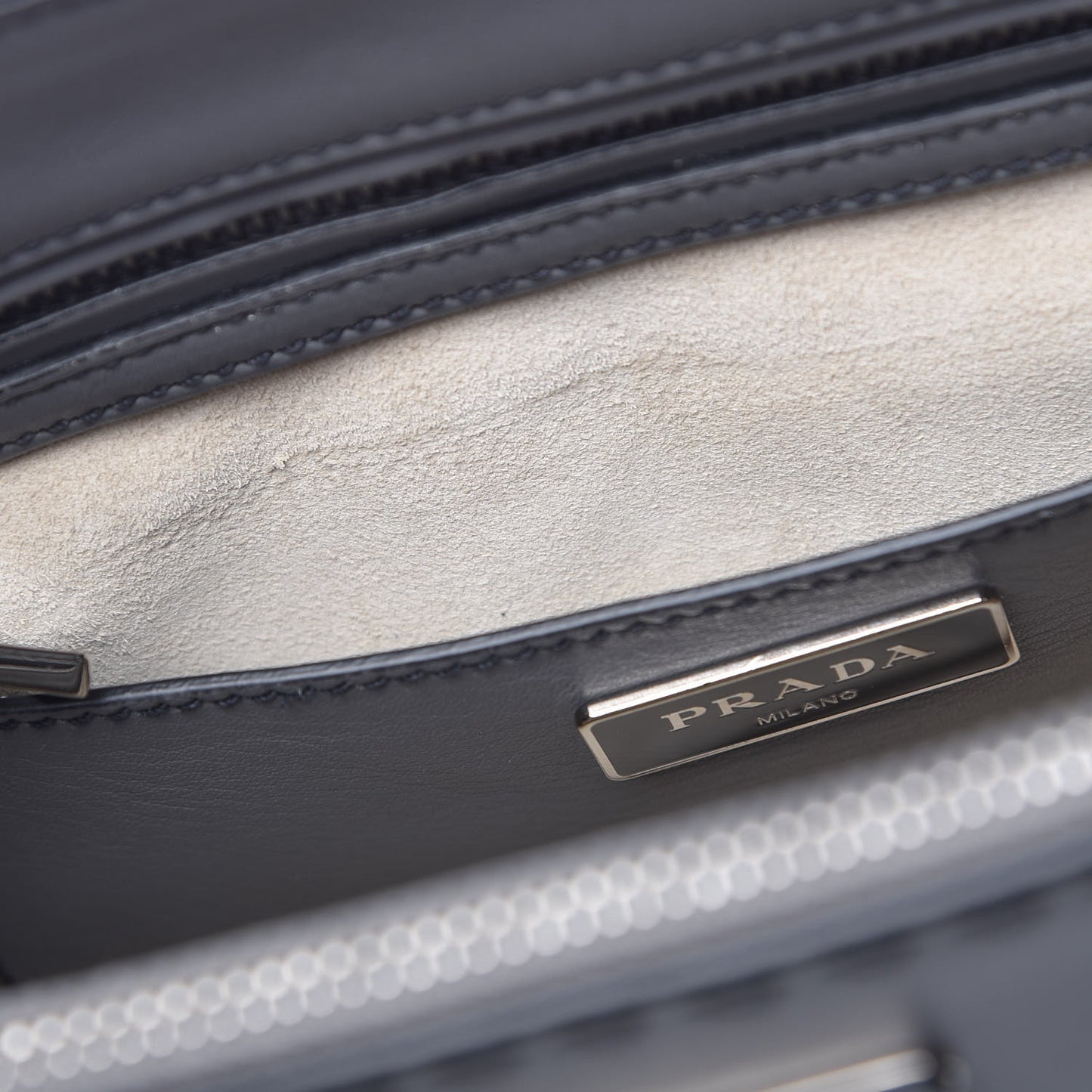 City Calf Small Hand Stitched Galleria Double Zip Tote Marmo