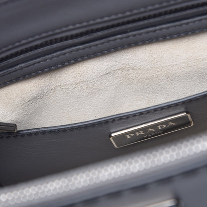 Prada City Calf Small Hand Stitched Galleria Double Zip Tote Marmo 9 of 13