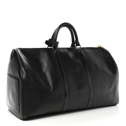 Louis Vuitton Epi Keepall 50 Black 3 of 16