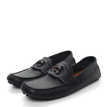 Gucci Soft Clove Calfskin Mens Interlocking G Driver Loafers 9.5 Black 3 of 9