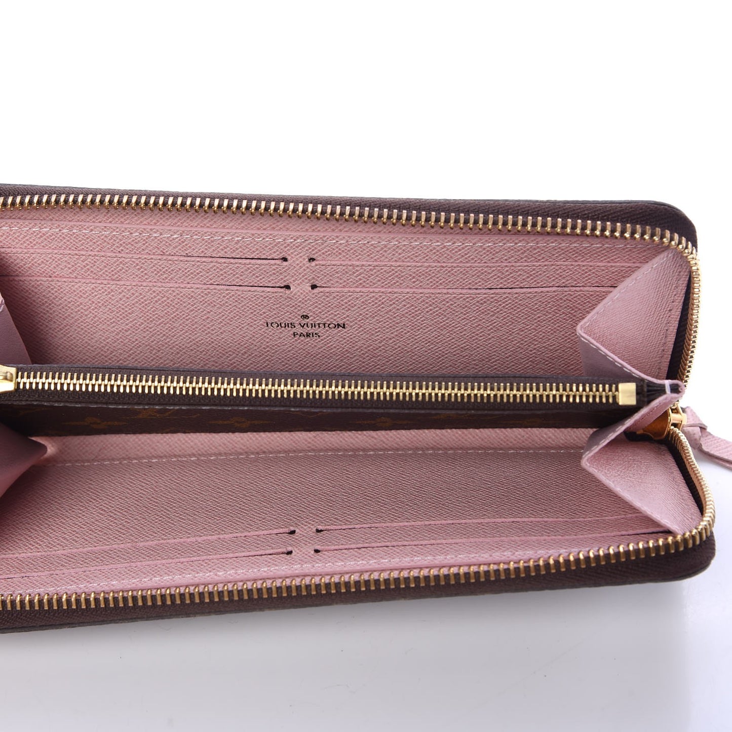 Monogram Clemence Wallet Rose Ballerine