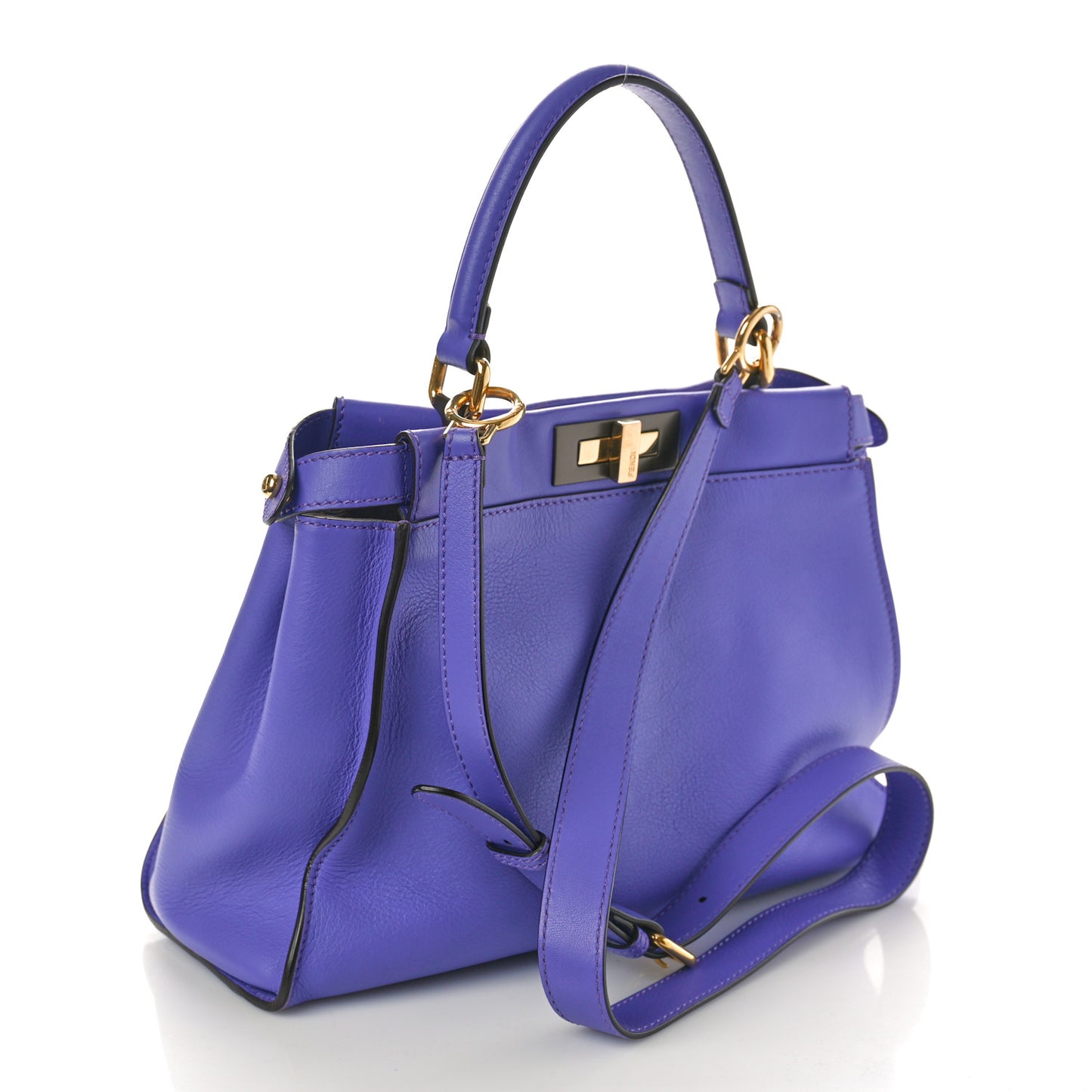 Vitello Seta Medium Peekaboo Iconic Satchel Viola Cassis