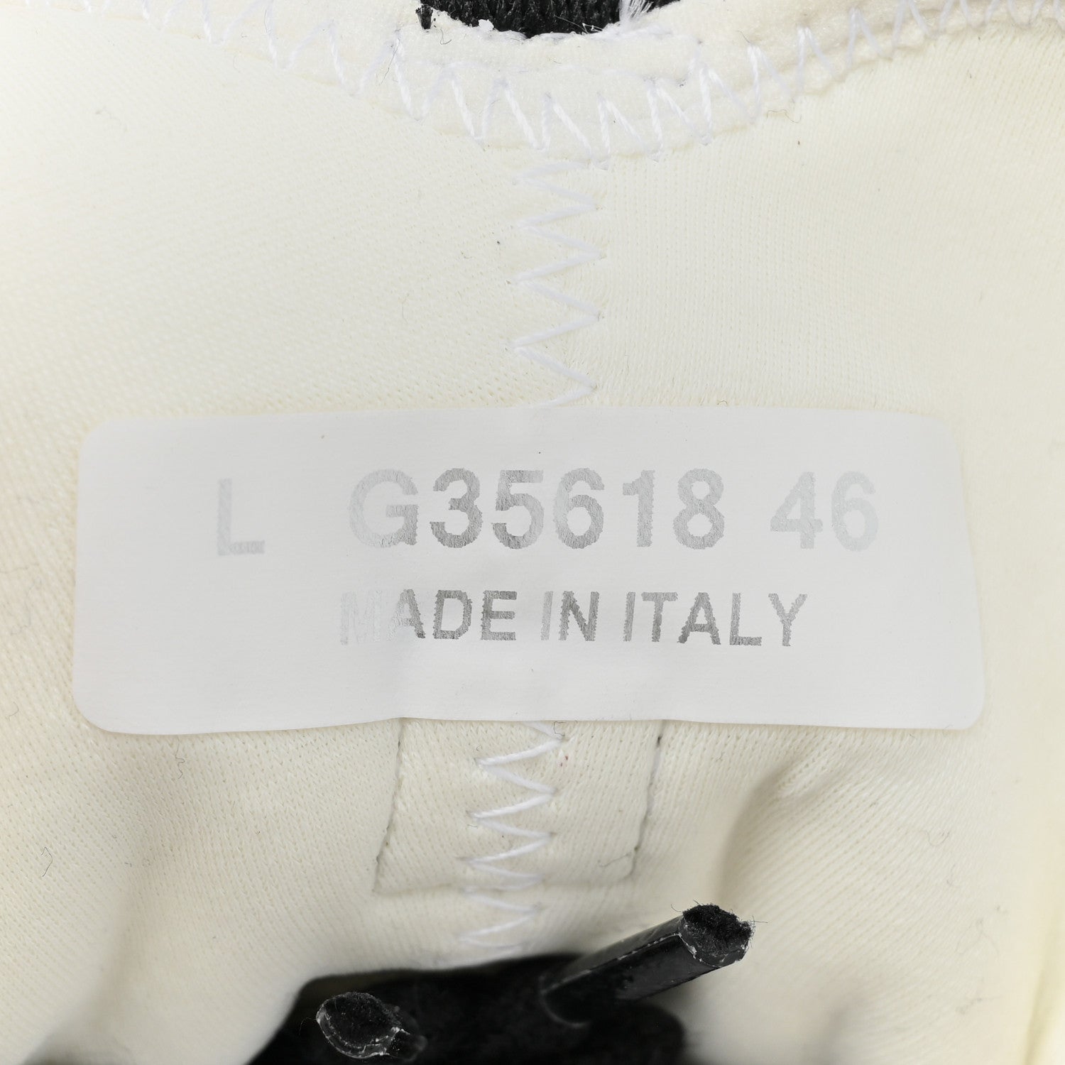 Chanel Velvet Calfskin Mixed Fibers Mens CC Sneakers 46 Ivory Black 9 of 12