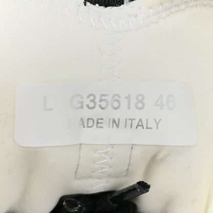 Chanel Velvet Calfskin Mixed Fibers Mens CC Sneakers 46 Ivory Black 9 of 12