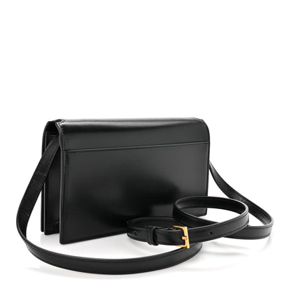 Saint Laurent Smooth Calfskin Monogram Crossbody Bag Black 3 of 10