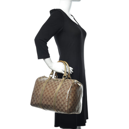 Gucci Crystal Monogram Medium Joy Boston Bronze 2 of 9