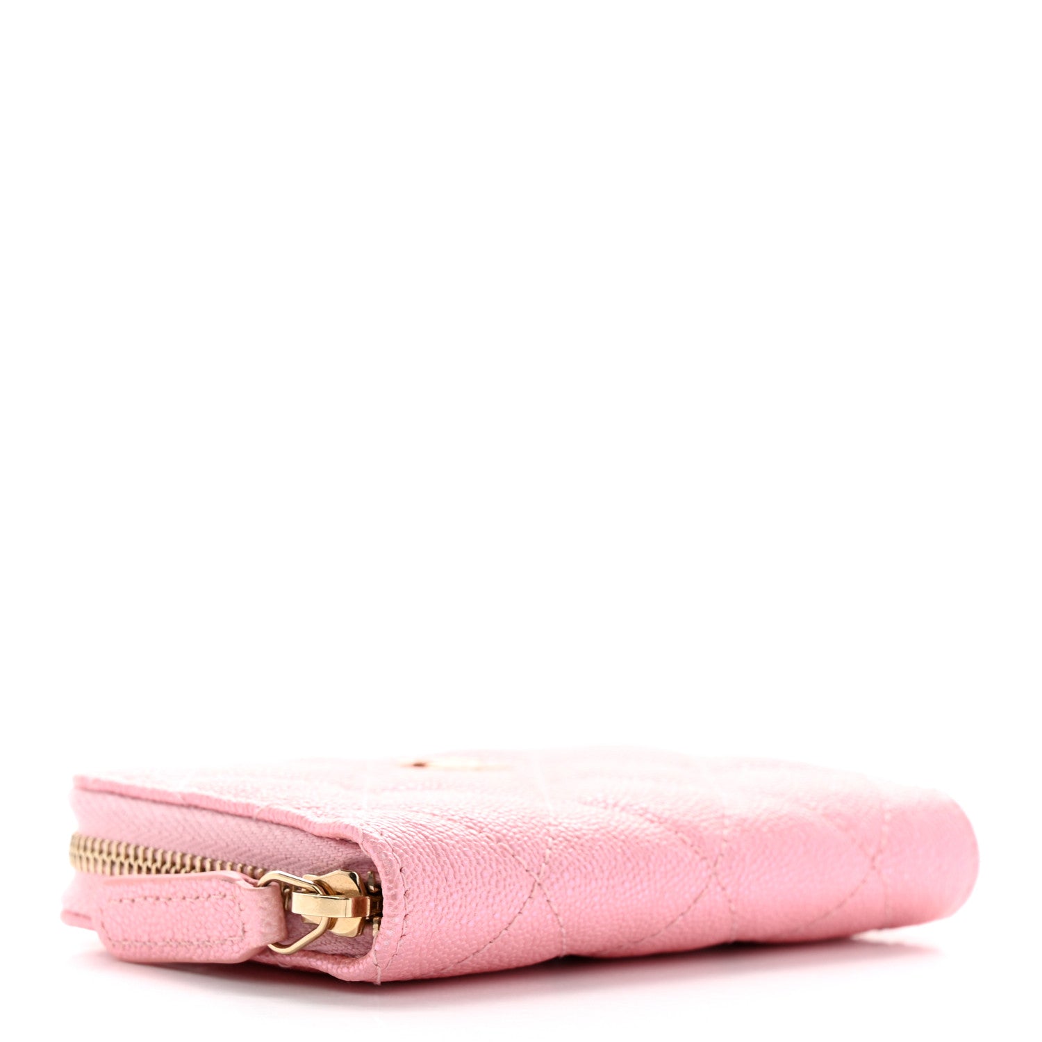 Chanel Iridescent Caviar Quilted Zip Coin Purse Pink 4 of 8