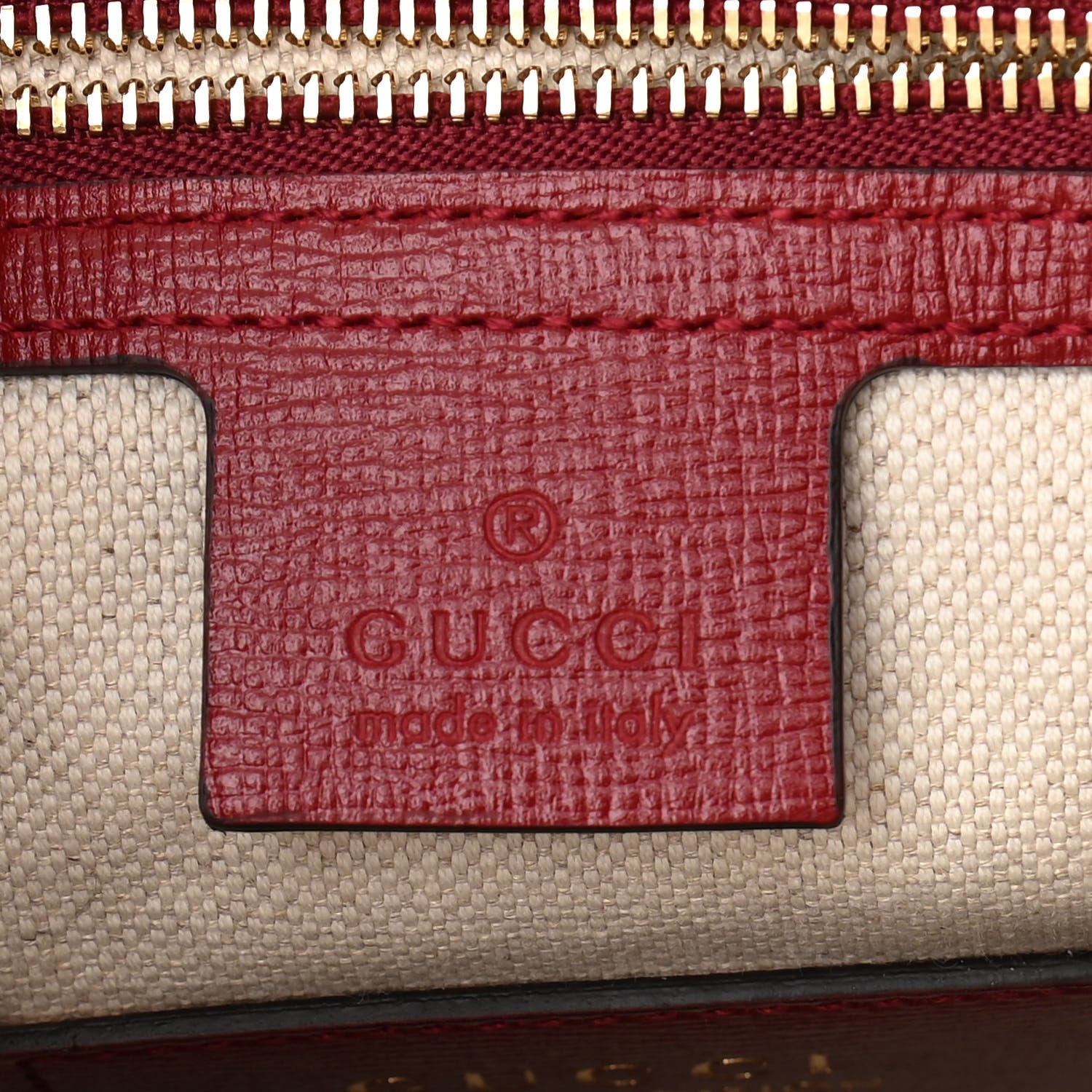 Gucci Textured Calfskin Small Horsebit 1955 Shoulder Bag Blue New Cherry Red 7 of 11