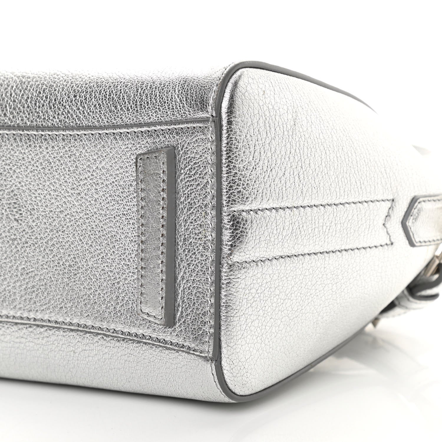 Givenchy Metallic Sugar Goatskin Mini Antigona Silver 9 of 15