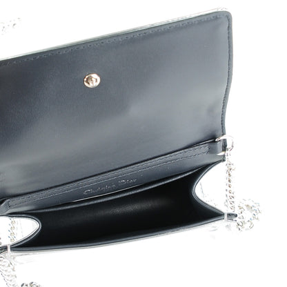 Christian Dior Metallic Patent Micro-Cannage Baby Diorama Flap Bag Silver 5 of 7