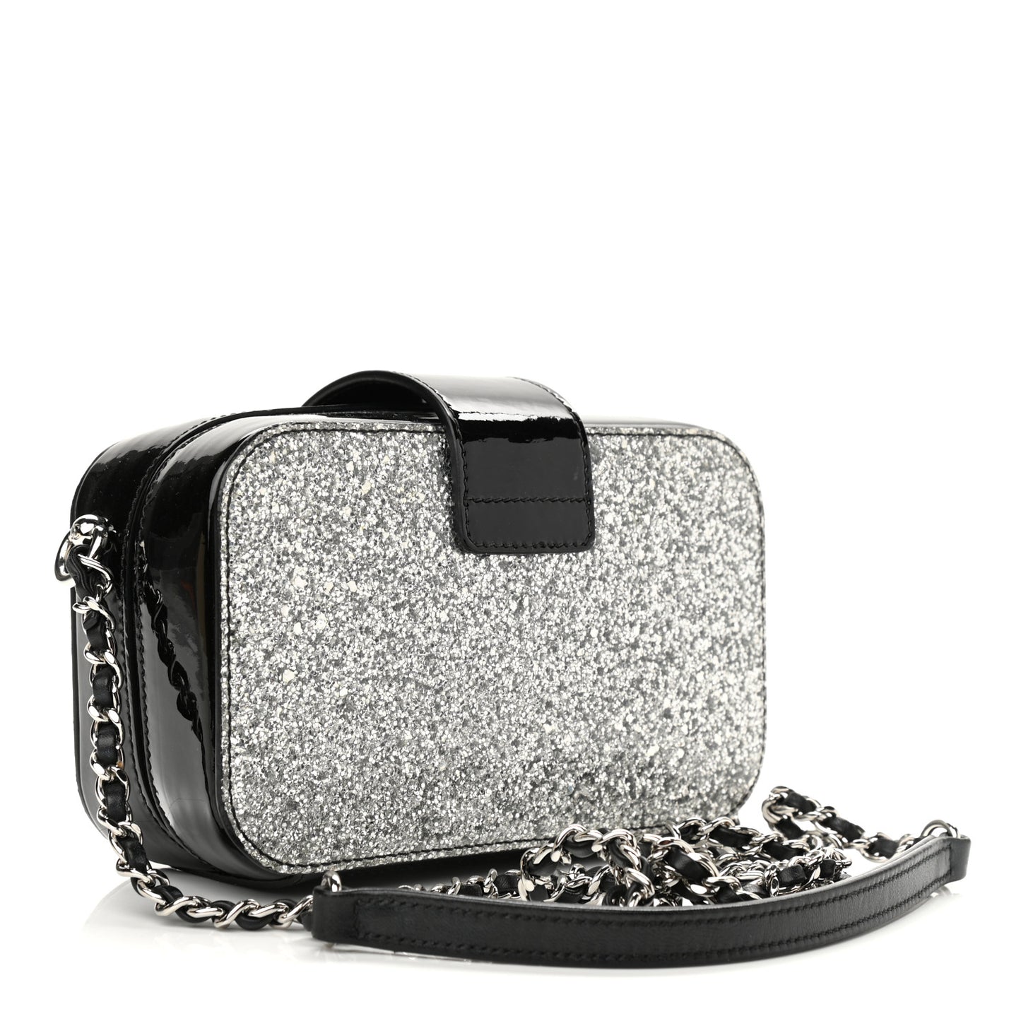 Glitter Patent Evening On The Moon Camera Case Silver