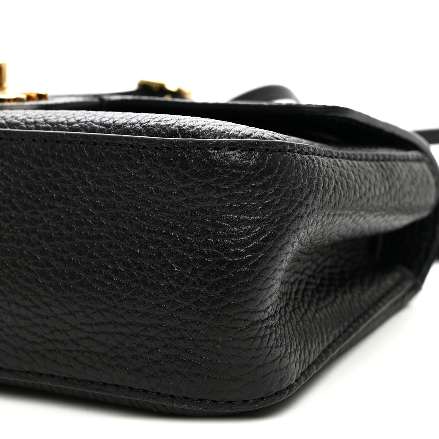 Grained Calfskin Mini Souplissimo Maxi Flap Black