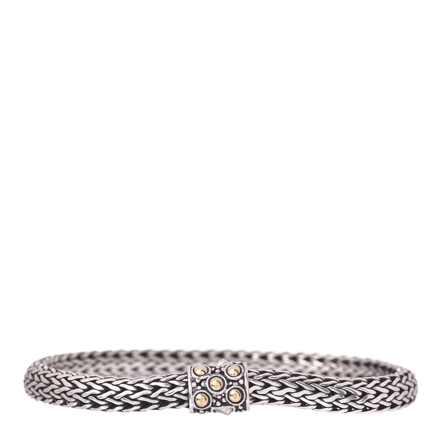 Sterling Silver 18K Yellow Gold 6mm Jaisalmer Classic Chain Dot Bracelet