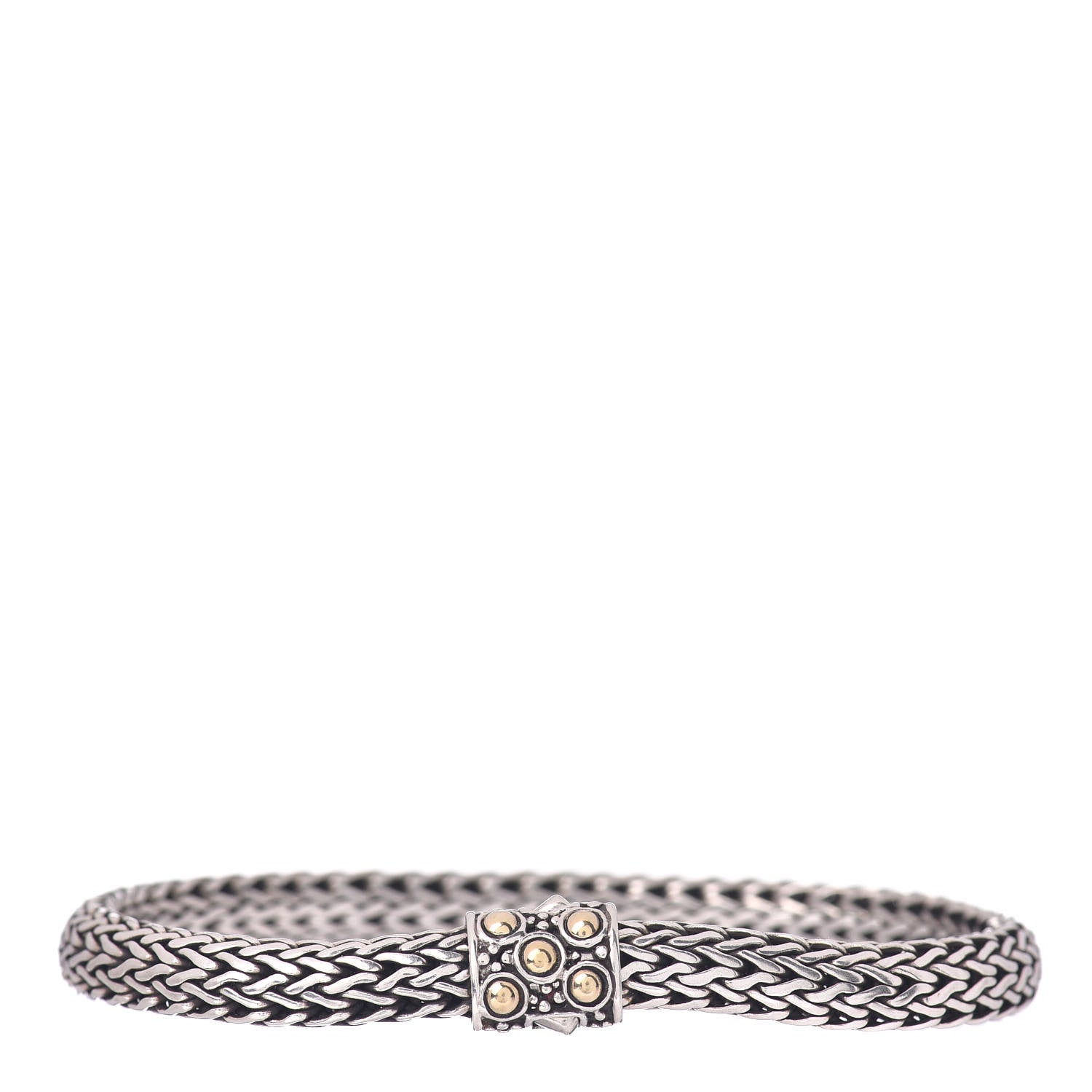 John Hardy Sterling Silver 18K Yellow Gold 6mm Jaisalmer Classic Chain Dot Bracelet 1 of 4