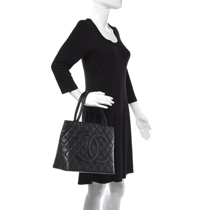 Chanel Caviar Quilted Medallion Tote Black 2 of 8