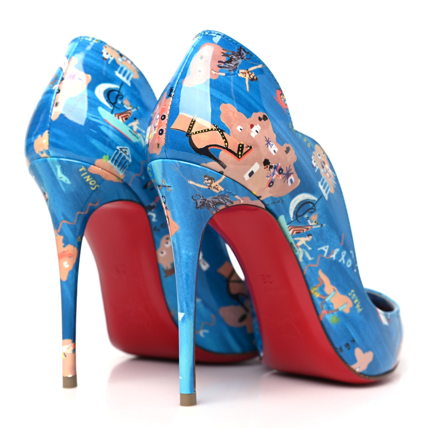 Patent Loubi Odyssey Hot Chick 100 Pumps 36 Multicolor