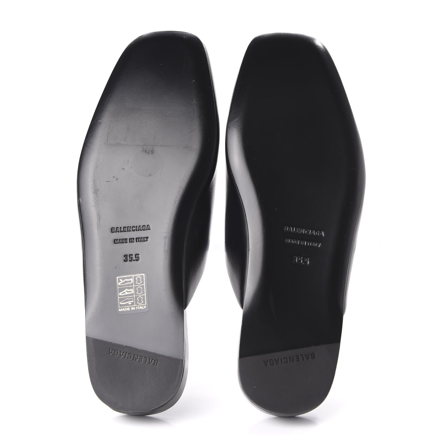 Balenciaga Calfskin BB Mules 35.5 Black 5 of 10