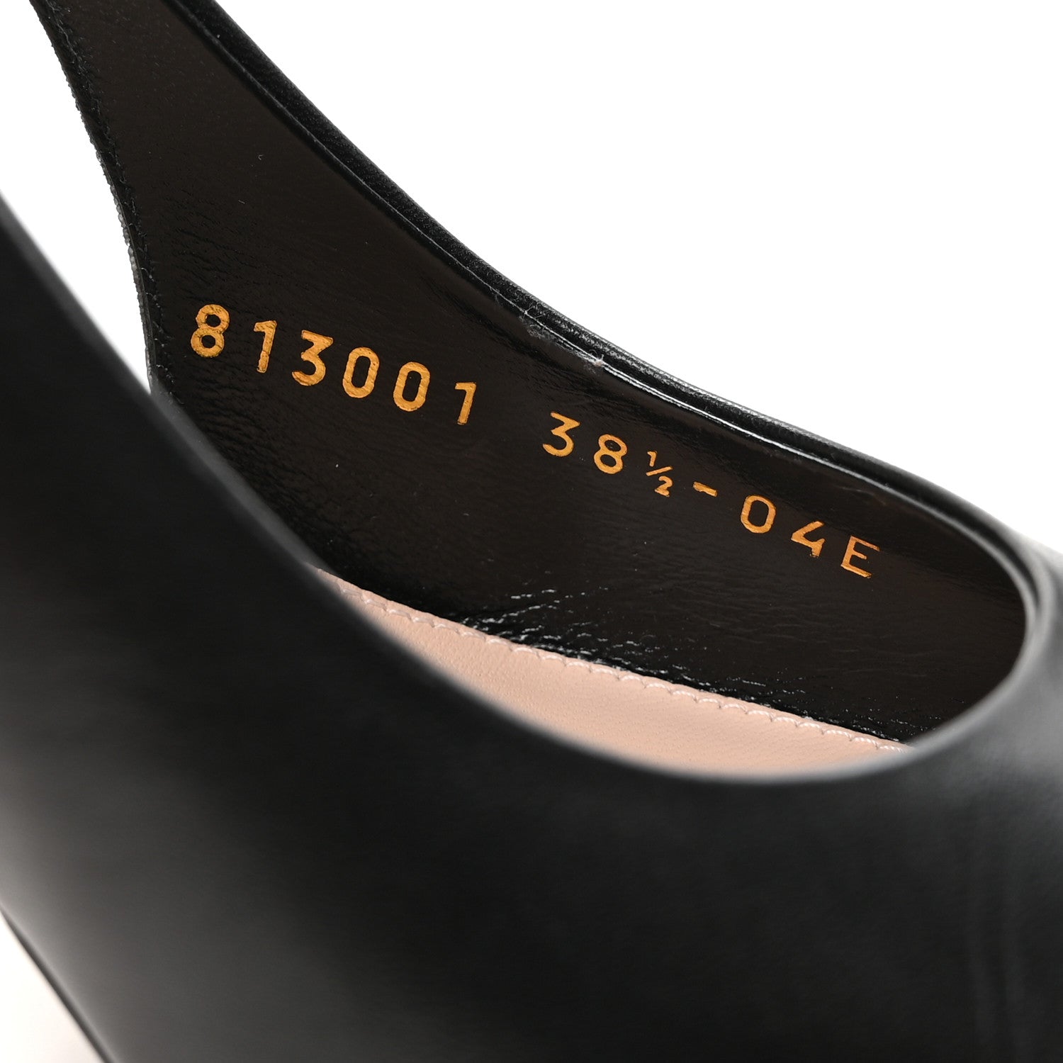 Gucci Malaga Kid 85mm Slingback Pumps 38.5 Black 8 of 9