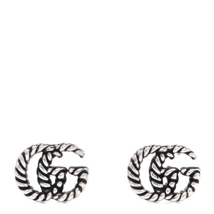 Gucci Sterling Silver Torchon Double G Earrings 1 of 4