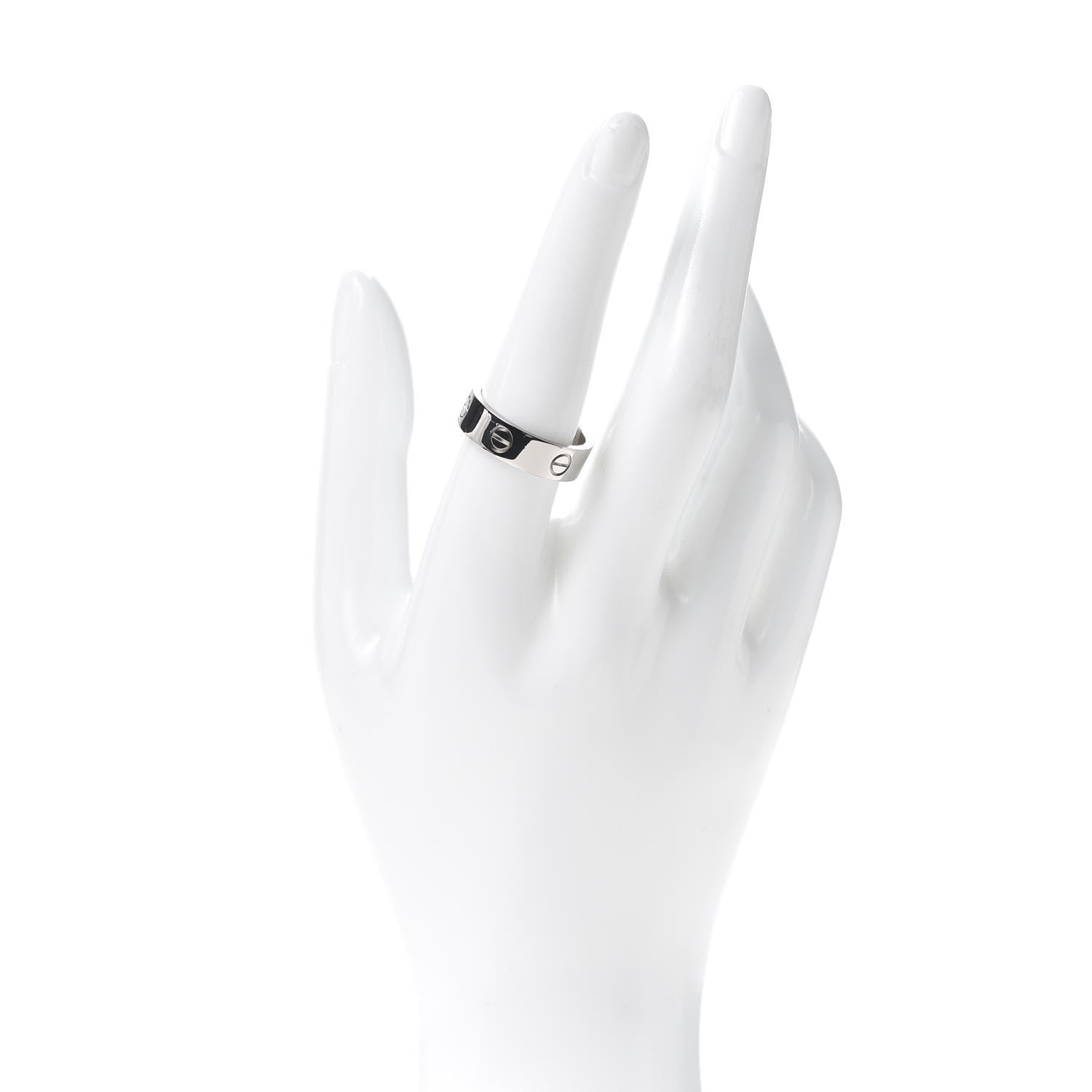 Cartier 18K White Gold 5.5mm LOVE Ring 58 8.25 2 of 5