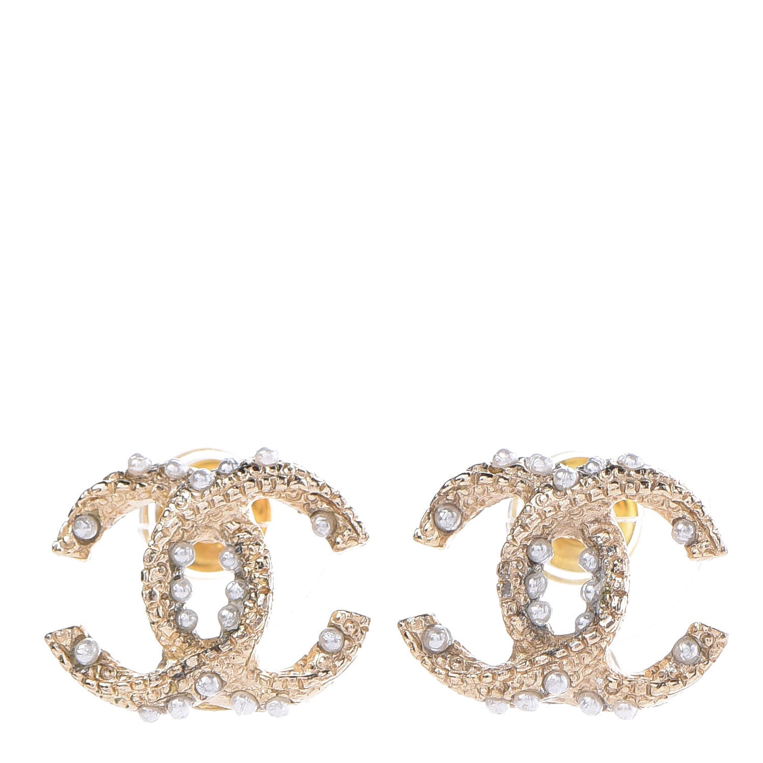 Chanel Pearl CC Earrings Gold 1 of 5