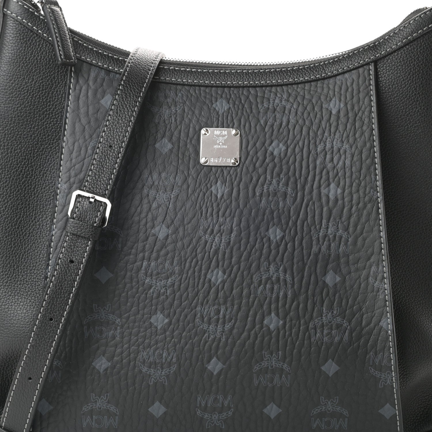MCM Visetos Medium Luisa Hobo Black 7 of 9