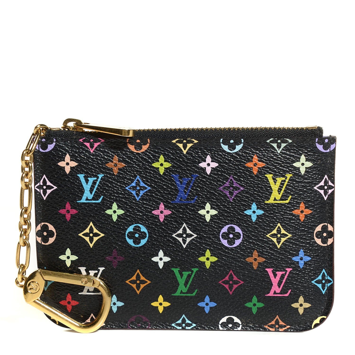 Louis Vuitton Monogram Multicolor Key Pouch Black Violet 1 of 8