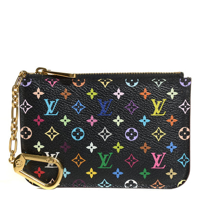 Louis Vuitton Monogram Multicolor Key Pouch Black Violet 1 of 8