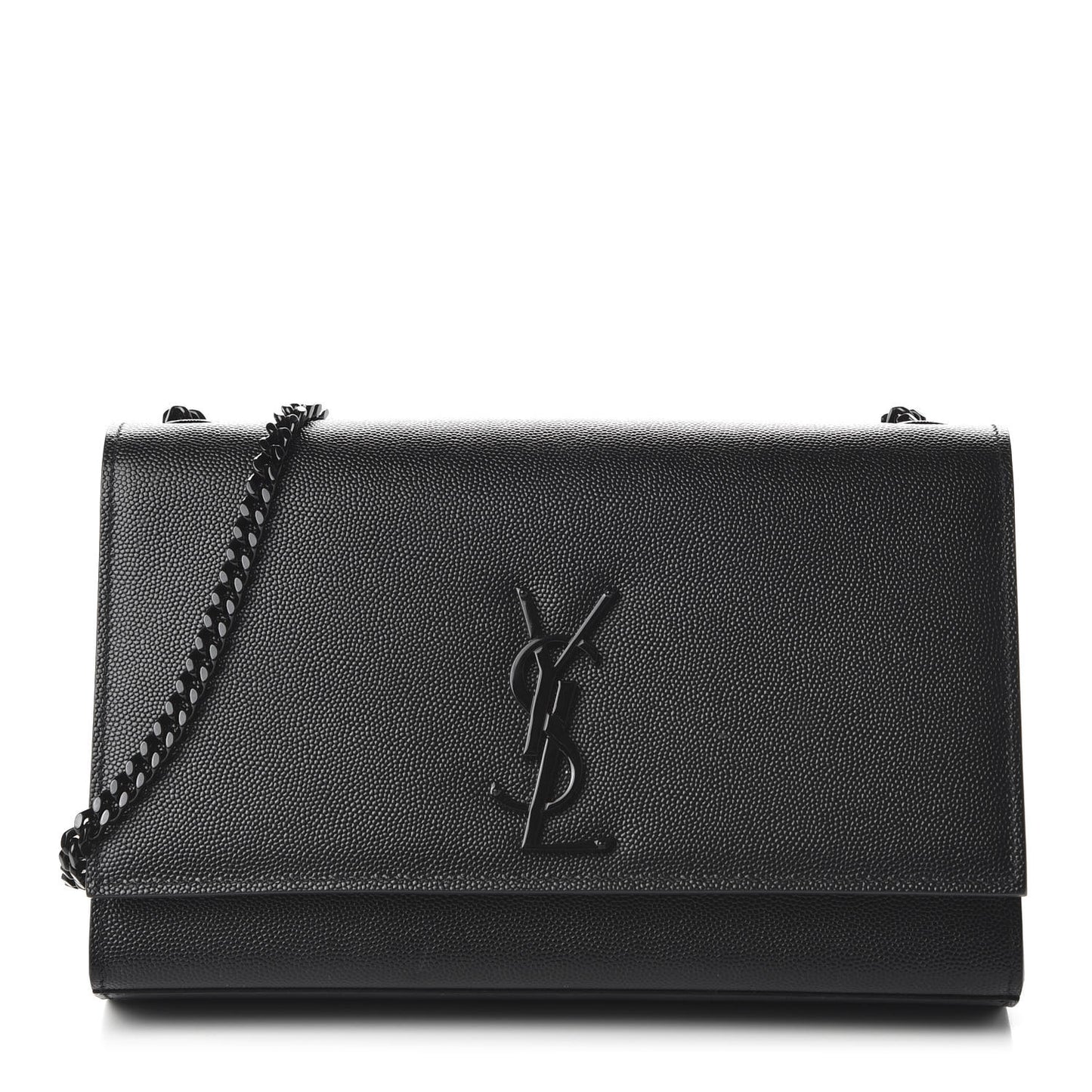 Grain De Poudre Medium Classic Monogram Kate Satchel Black