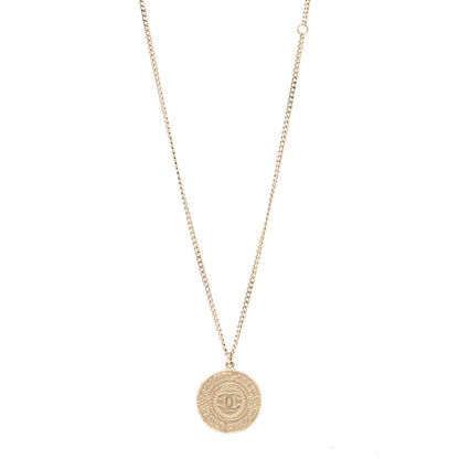 Chanel Medallion CC Rue Cambon Chain Necklace Gold 1 of 7