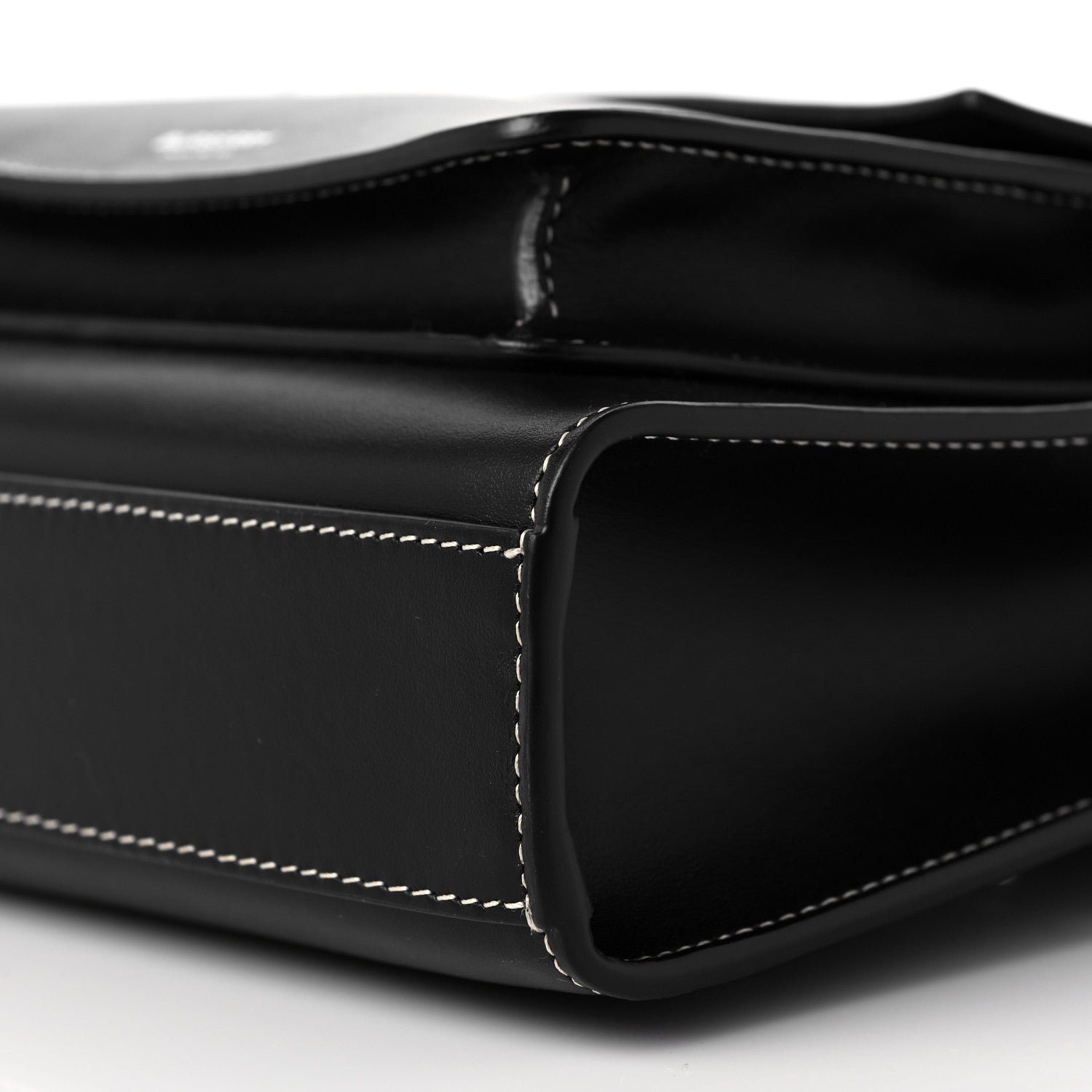 Burberry Smooth Calfskin Topstitched Mini Pocket Bag Black 8 of 8