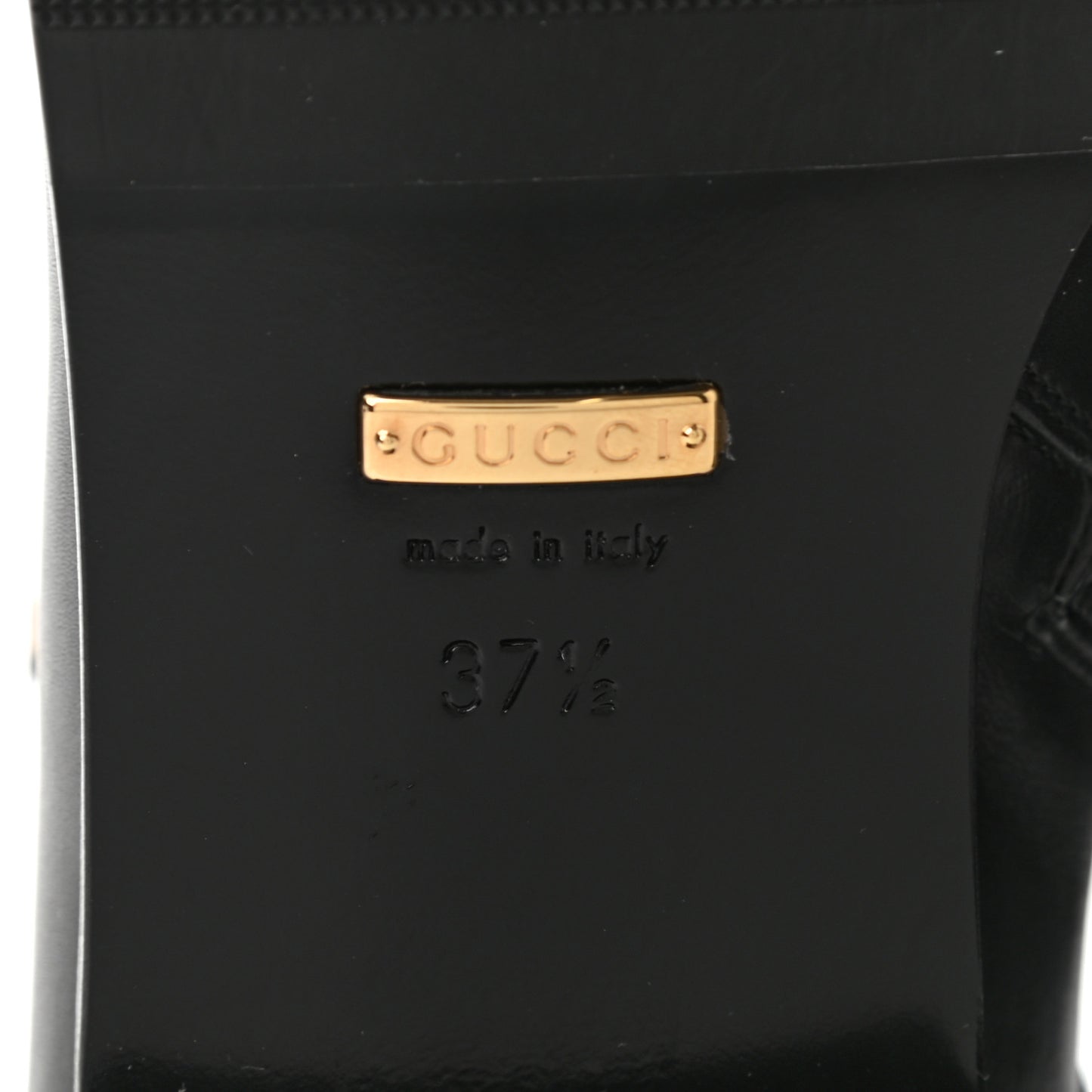 Calfskin Womens GG Ankle Boots 37.5 Black