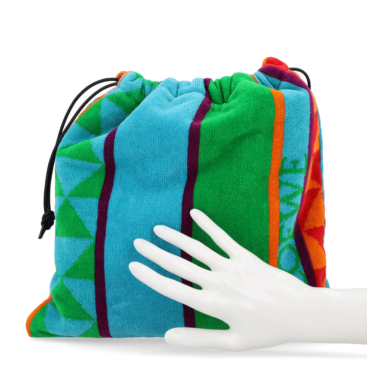 X PAULA'S IBIZA Terry Cloth Drawstring Pouch Multicolor
