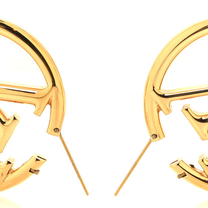 Louis Vuitton Metal Louise Hoop Earrings Gold 3 of 4