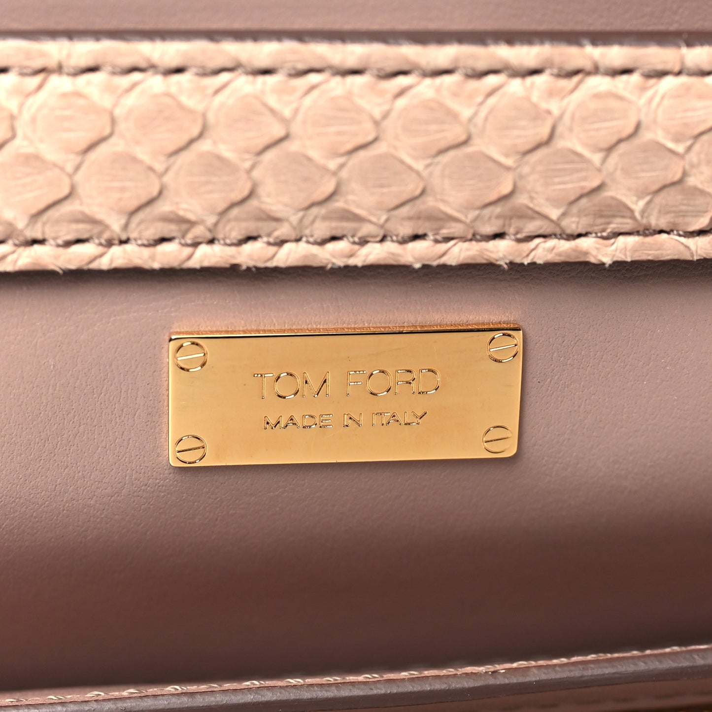 Snakeskin Medium Natalia Shoulder Bag Beige