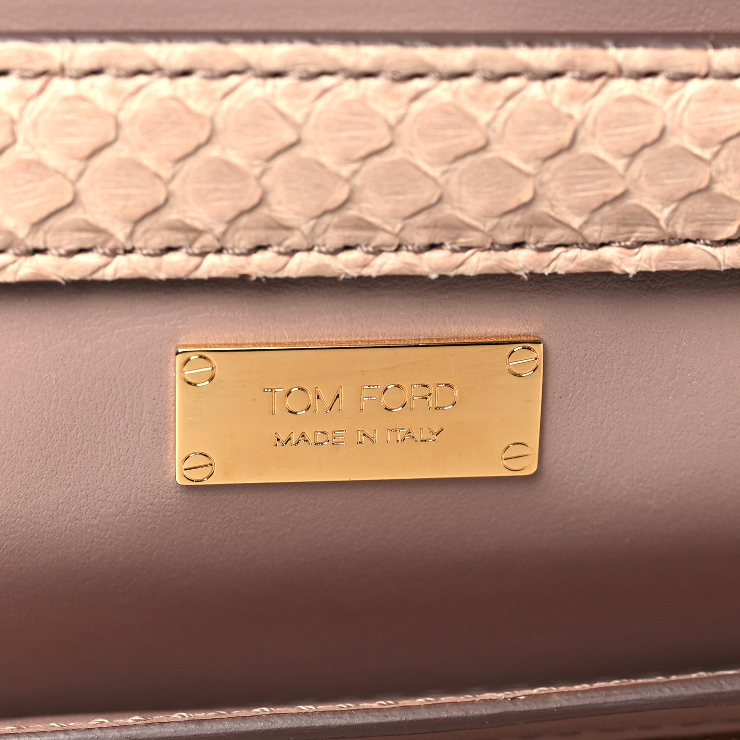 Tom Ford Snakeskin Medium Natalia Shoulder Bag Beige 6 of 10