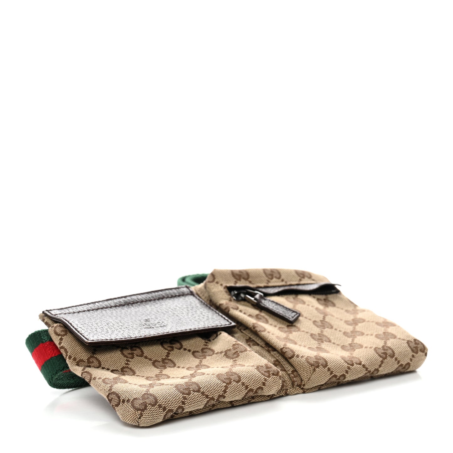 Monogram Web Belt Bag Dark Brown