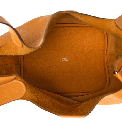 Hermes Taurillon Clemence Picotin Lock 26 GM Jaune D'Or 4 of 7