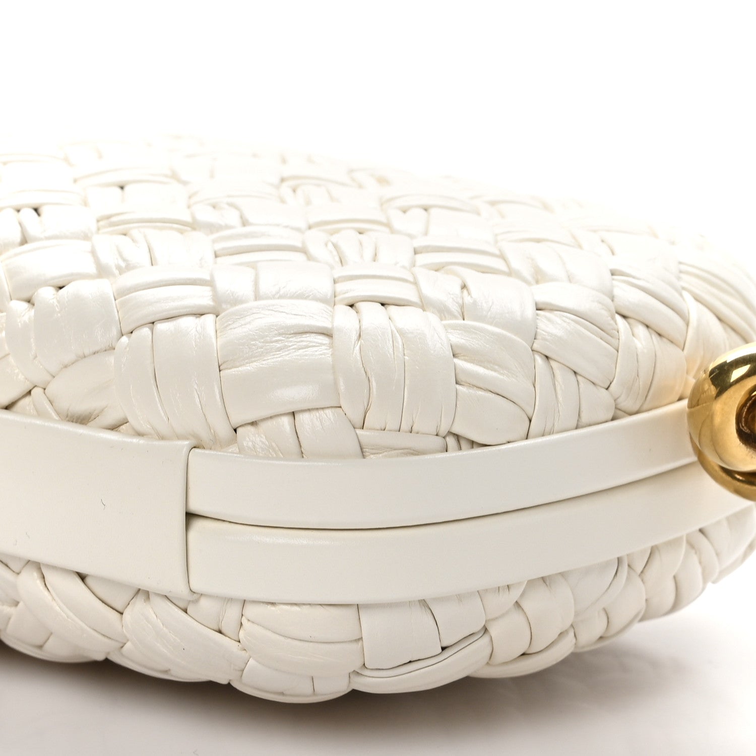 Bottega Veneta Calfskin Intrecciato Knot On Strap Bone 9 of 9