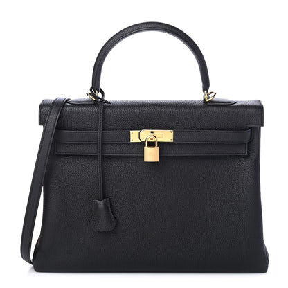 Hermes Togo Kelly Retourne 35 Black 1 of 11