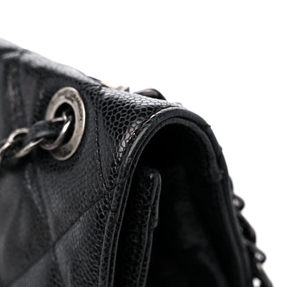 Chanel Crumpled Grained Calfskin Jumbo CC Crave Flap Black 14 of 15